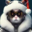 Placeholder: Cyberpunk Portrait of cyborg cat child with brown hair and with cute face, north pole snowy vibe , perfect composition, hyperrealistic, super detailed, 8k, high quality, trending art, trending on artstation, sharp focus, studio photo, intricate details, highly detailed, by greg rutkowski