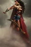 Placeholder: Portrait lady, full body shot, full-color long shot, style of Wonder Woman, skin-tight