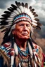 Placeholder: hyperrealistic photo of donald trump as a native american chief