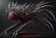 Placeholder: Spindly humanoid creature made entirely of chrome spikes and blades and thorns. It's eyes are glowing red gems. It has four arms.
