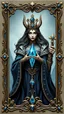 Placeholder: elven queen gem card with ornate frame