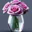 Placeholder: transparent Crystal Rose Bouquet Flower, hyper detailed