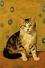 Placeholder: Portrait of a cat by Van Gogh