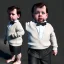 Placeholder: Alfred Hitchcock toddler, full body, dramatic lighting, hyper realistic