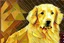 Placeholder: style of paul klee Golden retriever dog