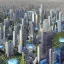 Placeholder: Future city with fake buildings