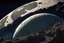 Placeholder: destroyed moon in the sky ery breathtaking beautiful image, cinematic, 4k,