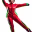 Placeholder: A full-body shot of a beautifulazeri lady in futball suit short hair standing idle pose