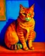 Placeholder: Portrait of a cat by Van Gogh