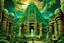 Placeholder: Poster cover showcasing Mayan and Inca civilizations, the opening of Heaven's gates to a strange world, (Epic scale, majestic Mayan and Inca structures:1.2), (Mysterious energy radiating from the gates, enigmatic creatures entering the world:1.1). -green color with distinct drama