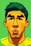 Placeholder: face Roberto Firmino Brazilian soccer player 2d cartoon