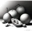 Placeholder: a still life composition like Pieter Claesz. - Graphite drawing, realistic, fruitpiece