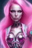 Placeholder: cyborg, pink hair, sexy, perfekt, real, dream