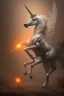 Placeholder: unicorn , dystopian surrealism, fantasy, hdr, demonic, dark art