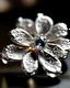 Placeholder: jewel, silver material, glitter, flower shape