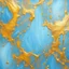 Placeholder: Hyper Realistic golden grungy oil-paint texture on light-blue marble textured background with vignette effect