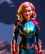 Placeholder: Baby captain marvel, full body, dynamic lighting, hyper realistic