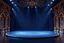 Placeholder: image of a Royal stage with 3d fractal base decoration with large dance area in dark blue teme