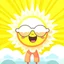 Placeholder: generation generation Cover A lovable KAWAII sun character with a beaming smile, wearing sunglasses and radiating rays of happiness, surrounded by the cloud shaped positive word "SHINE"v0.2