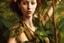Placeholder: woman in colorful jungle by Caravaggio