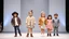 Placeholder: a luxury fashion show of 3-5 old years children showing modern clothing