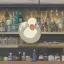 Placeholder: An White Duck Being a Bartender in a Tavern