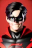 Placeholder: Teenage boy, Robin, Tim Drake,domino mask, Black Hair,red suit, Black cape,super-hero,by Jim Lee,Mike Deodato, Ed benes