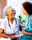 Placeholder: A warm, inviting image of a caring nurse providing personalized care to a smiling patient at home