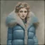 Placeholder: Mary pickford, blue, autochrome, plastic puffy jacket