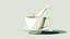 Placeholder: A modern and minimalist depiction of a cup of tea with a splash of milk, highlighting the simplicity and elegance of the drink.