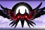 Placeholder: wings, freaky crazy evil eye with wings, laughing, flying, satan wings