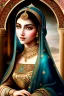 Placeholder: A beautiful Arab Muslim princess from the Abbasid era , beautiful portrait, flowery landscape