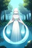 Placeholder: 1girl, ghost, long white hair, white dress, paranormal, forest, river of hair, white light, supernatural, ethereal, otherworldly, haunting, mysterious, atmospheric, ghostly presence, supernatural aura, perfume
