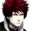 Placeholder: Detailed anime boy, crimson red hair, long classic taper hairstyle, dante dmc5 hairstyle, wolf ears protruding out, white trench coat, intricate details, full body portrait, keep head in frame, slight smile, black Japanese motif, concept art, highly detailed, digital painting, concept art, sharp focus, illustration, art by Yoji Shinkawa, WLOP and greg rutkowski and alphonse mucha and artgerm and yanjun Chen and Junji ito and Makoto Shinkai, HDR, octane render, highly detailed