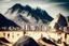 Placeholder: Modern city, people, mountains, sand, rocks