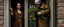 Placeholder: close up portrait painted by Rembrandt, Maya is standing in the doorway with one hand still on the handle. She looks surprised, but not frightened. The zombie is wearing an old brown coat with patches on the elbows. His shoes don't match. What's surprising is that he's carrying a bunch of wildflowers. One of them has slipped from his hand and landed upside down on the porch. The rain is falling everywhere except on the flowers. That's a little strange. The story doesn't mention it.