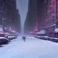 Placeholder: SNOW FALLING ON 1950 NEWYORK STREET