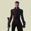 Placeholder: man with katana in black suit