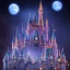 Placeholder: disney castle dark Magic on the moon, tron, 8k, finely detailed, photo realistic