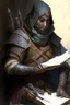 Placeholder: scribe from a mercenary group from fantasy medival world