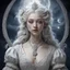 Placeholder: The moonlight illuminates herThe amulet protects her from all sins committed against her., in rococo art style hair, turning it a pure, silvery white, in rococo art style