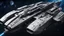 Placeholder: a cargo spaceship, brute lines, detailed hull, monochromatic scheme, galaxy panorama background, trending on artstation, sharp focus, studio photo, intricate details, highly detailed, by greg rutkowski