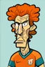 Placeholder: Virgil van Dyck Dutch soccer player ,cartoon 2d