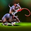 Placeholder:  Field mouse drinking water, cartoon, dark, high definition, ultra 8 k,