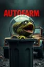 Placeholder: DIRTY CUTE HOT EUROPEAN Oscar the AUTOFARM Grouch SESEME ST CHARACTER IN LARGE BALL INSIDE LADY,GARBAGE TRASH BIN, side profile, "GARBAGE TRASH BIN IN FRONT" man in super blackscary (((((autofarm)))))) TITLE in movie poster movie style horror look. as five headed mouth open, rough teeth, turn head around, landrover crash in background, Mood/Atmosphere(DARK HORROR)(&*&*^%$^#%$#%$^%$#^#$#^%#$^$#