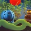 Placeholder: tardigrade by henri rousseau and dr seuss