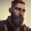 Placeholder: Short Beard Dj asgardian Christian Boshell cinematic photorealistic bladerunner futuristic style, hints of overwatch and Michelangelo