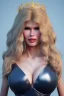 Placeholder: Claudia Schiffer as evil queen in leather gown, voluptuous, cleavage, stern, angry, emperious, cinematic, 8K, realistic, high definiton, unreal 5 engine, dramatic lightning, low key lightning