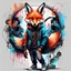 Placeholder: Illustrative sketch of a humanoid fox in music with headphones, full body, ultra quality, hyper detailed, graffiti, concept art, maximalism, 8k