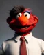 Placeholder: hybrid character, Elmo muppet head, realistic man body, human arms and hands, Shirt and tie, concept art, smooth, unreal engine 5, god lights, ray tracing, RTX, lumen lighting, ultra detail, volumetric lighting, 3d, finely drawn, high definition, 4k.